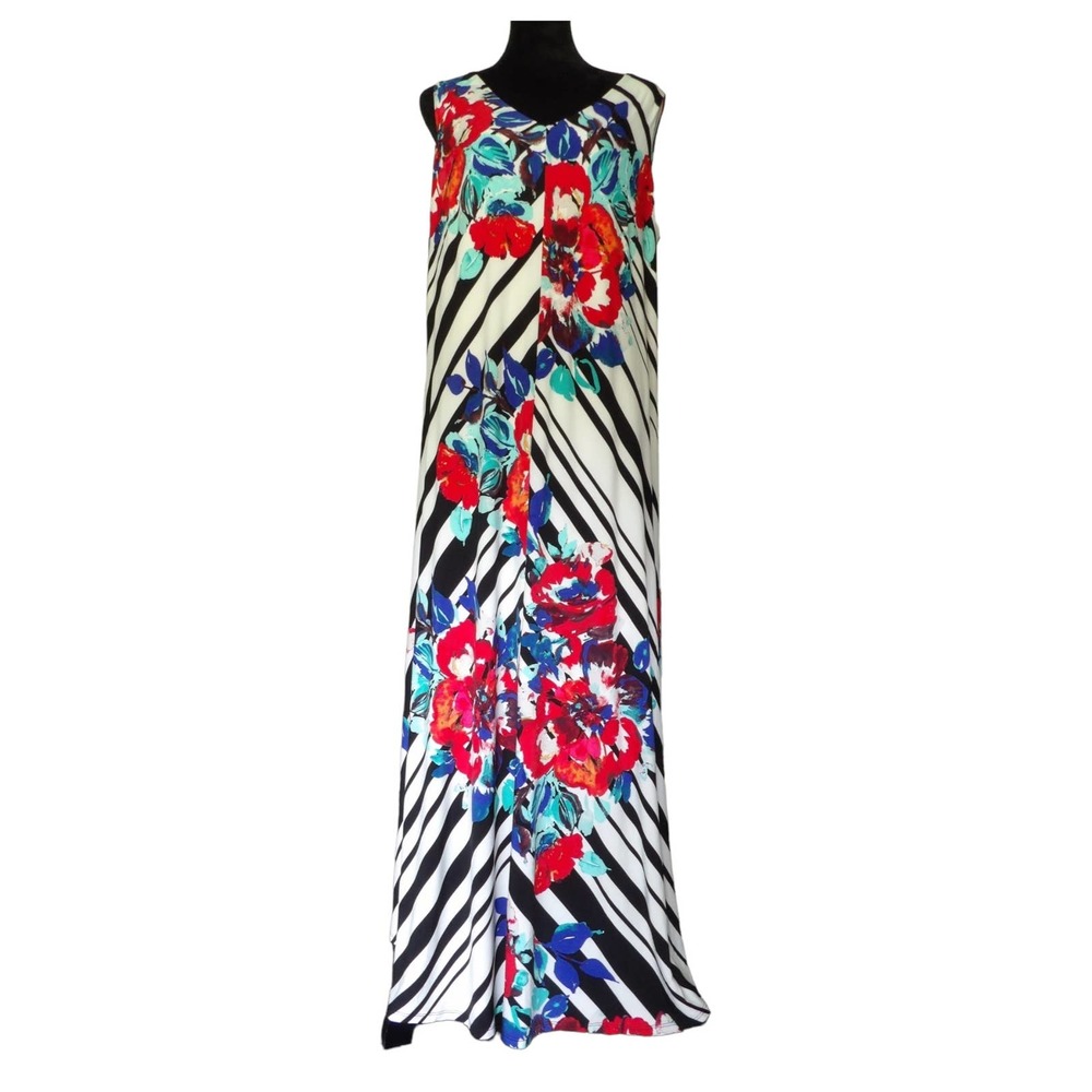 EUC, EST 1946,  Floral Multicolored Maxi Dress. Size 18/20W